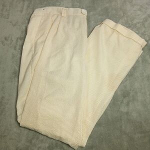 Luxton Mens Seersucker Dress Pants 44x34 Classic Cotton Striped Golf Preppy